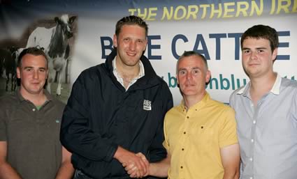Basil Dougherty Small Herd second place winner with David and Johnathan with David Beattie Natural Stockcare
