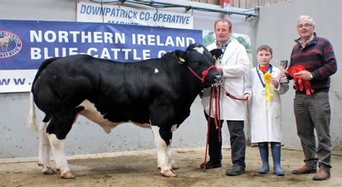 Rostrevor Max took the reserve championship for Pascal McGinn seen here with young Harry McGinn and Pascal McGinn Senior, all from Rostrevor.