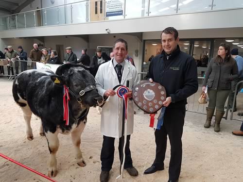 Ian McGarva with the Overall Champion being presented the Massey Bros shield from Michael Peile David Allen 