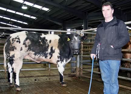 Jonathan Townley with his first prize store heifer