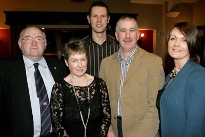 Robert Johnston, Carol and Victor Chestnutt, with Johnnie and Jacqueline McIlrath from Ulster Bank