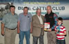 Judge Alan Cleland, Philip Young and Johnny Young (third in brood cow section) with sponsor Kevin McAnenly and Gavin McAnenly. 