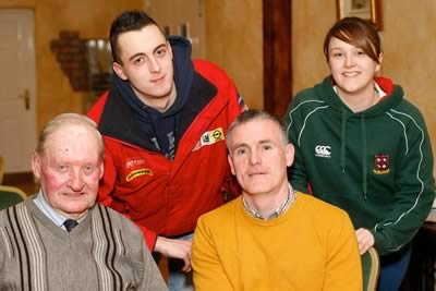 Visitors to Moira for the NI Blue Cattle Open Evening included from left: Johnny Young, Ballynahinch; Steven McNeill, Ahoghill; Basil Dougherty, Kircubbin and Naomi Gregg, Ahoghill.