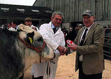 Doug Hazel presents class 5a winner Arcanna Bertie