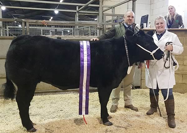 Best Young Farmer Beast with Charlotte Husk and Judge, Kevin Ludgate
